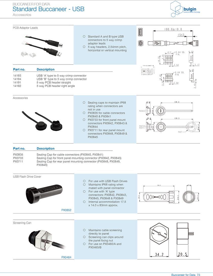 PX0840預連線包覆成型USB連接器附件